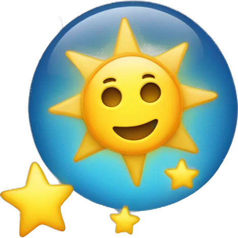 sonne mit strahlen und sternen emoji
