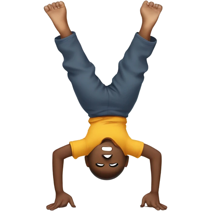 Kid doing handstand  emoji