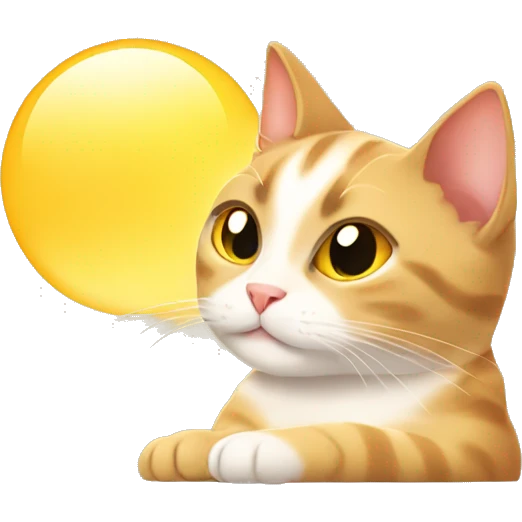 cat basking in sunlight emoji