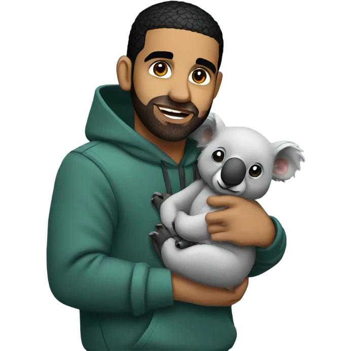Drake holding a kuala emoji