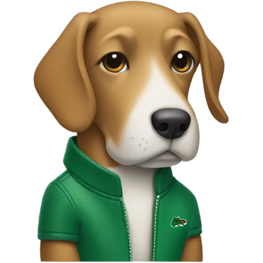 Dog withe Lacoste jacket emoji