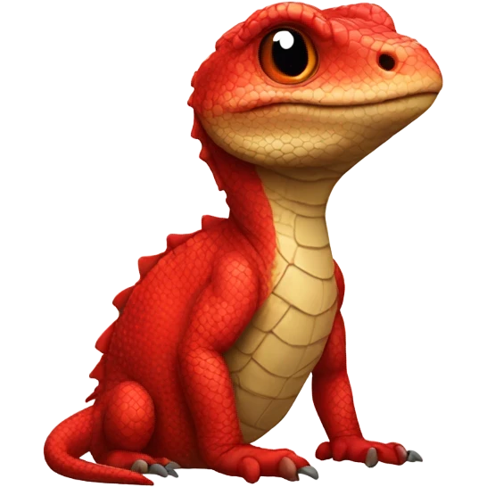 Reptile in red dress emoji