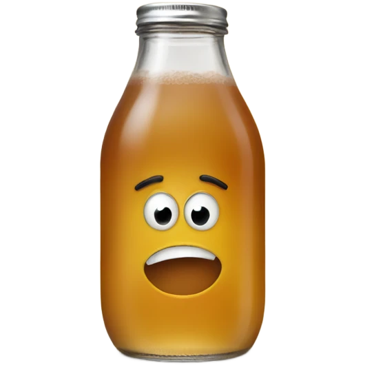 kombucha with a hungry face emoji