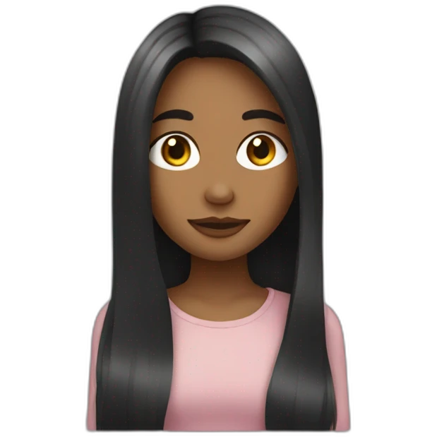 solo girl with long hair emoji