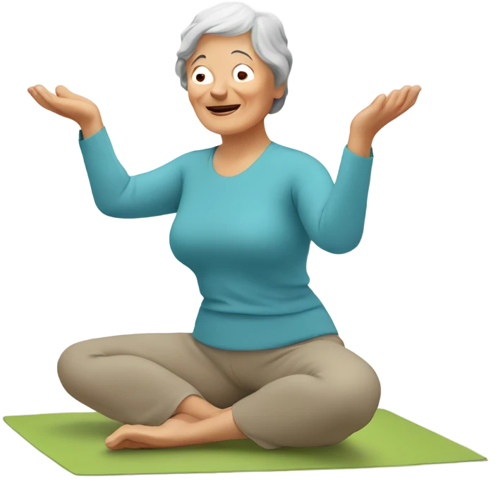Nan teaching yoga emoji