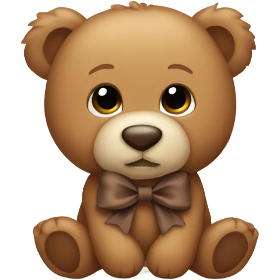 Baby Teddy Bear with brown bow emoji
