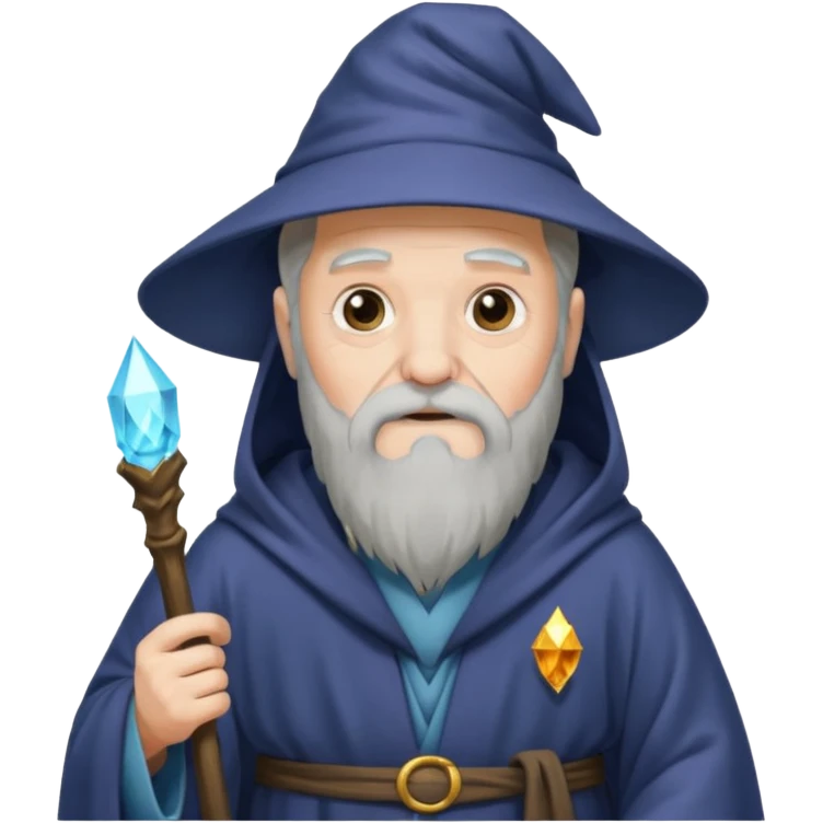 wizard old man black emoji