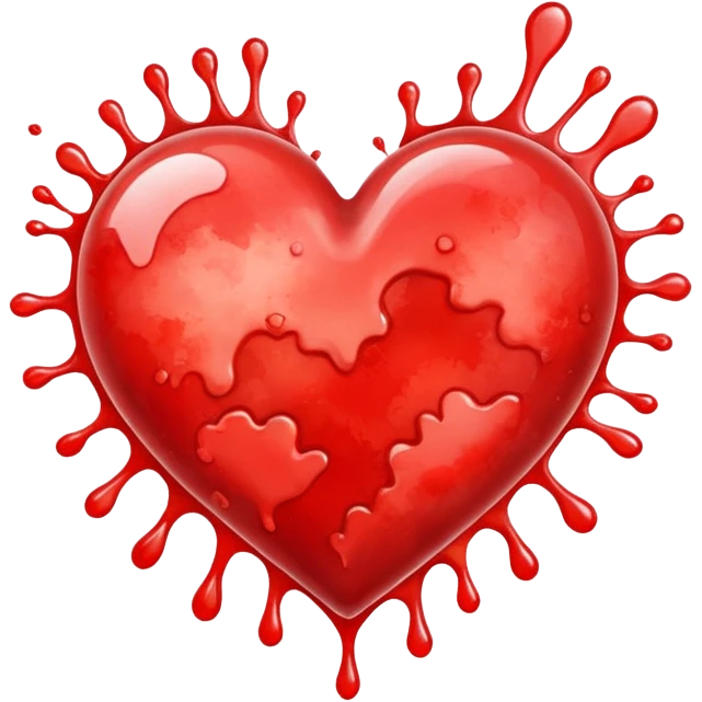 heart with a watercolor splash emoji