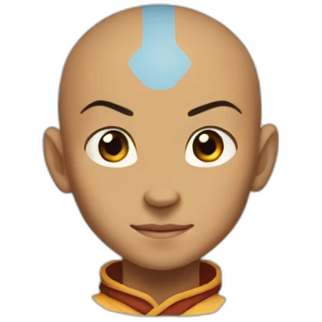 Aang in Avatar form from The Last Airbender emoji