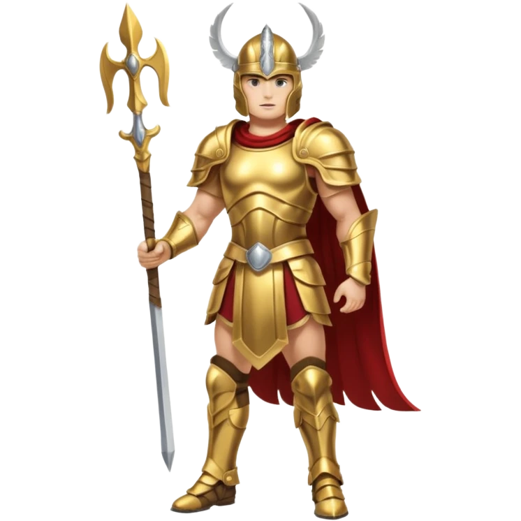 Sfw Caucasian Valkyrie male full body  emoji
