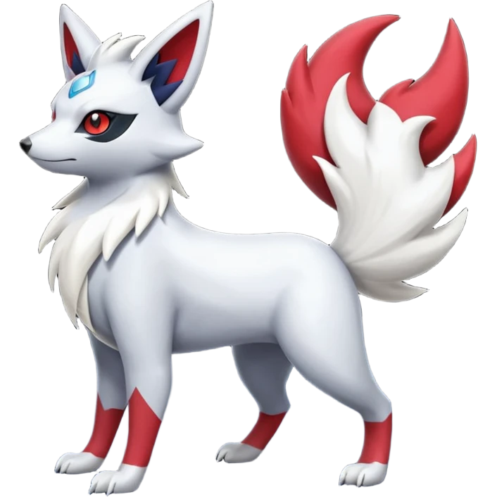 Poochyena-Zorua-Zangoose-Absol-Umbreon-fusion (full body) emoji