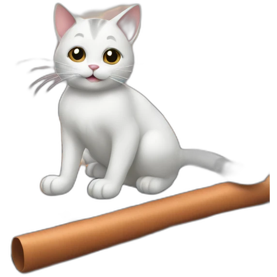 cat working on the roof emoji