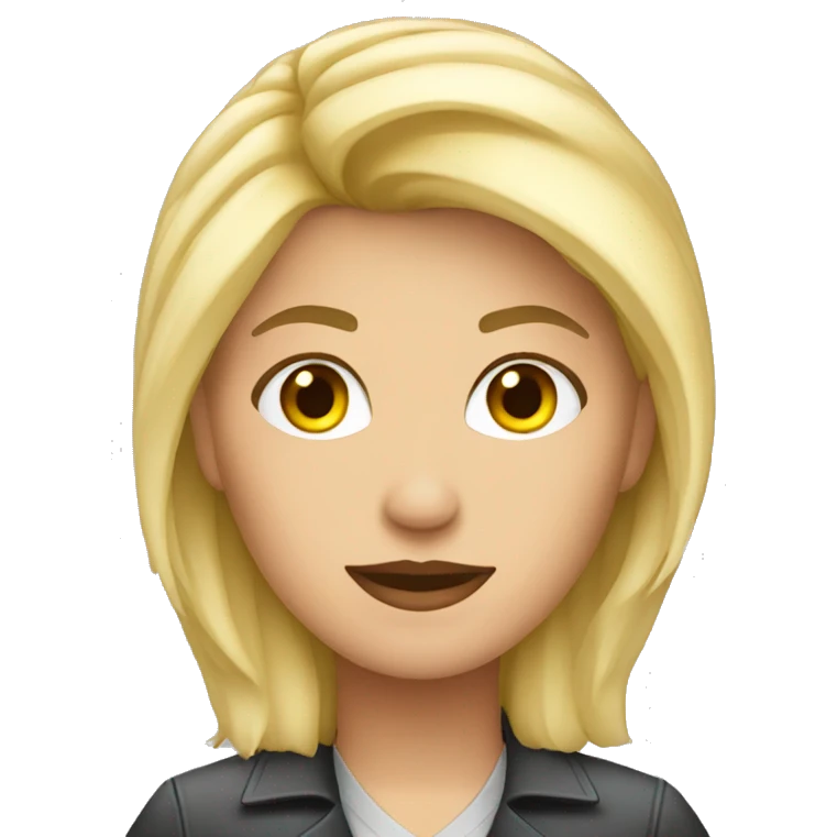 Mujer rubia criminalista emoji