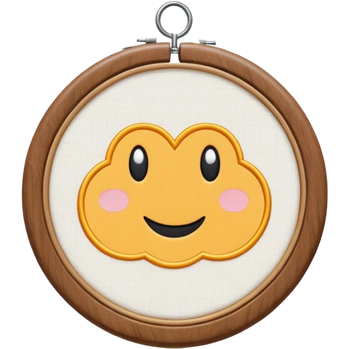 embroidery hoop emoji