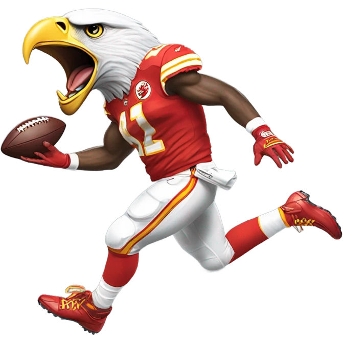 Eagle attacking nfl team Kansas City Chiefs emoji