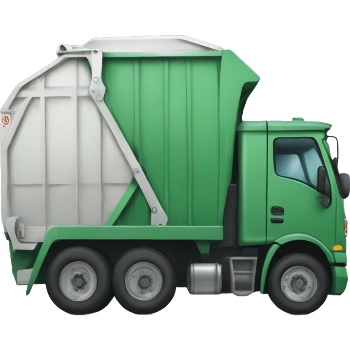 Garbage Truck with a smiling Facebook emoji