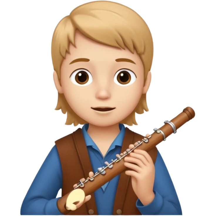 kid plays flute emoji