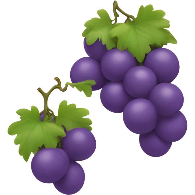 2 grapes with face emoji