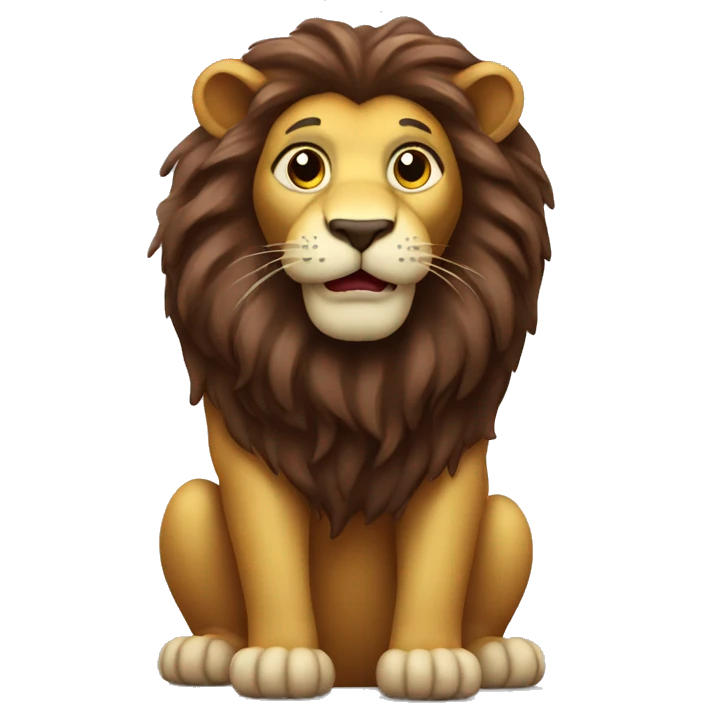 lion with chocolate emoji
