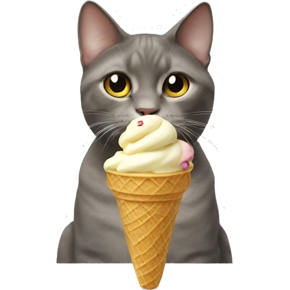 cat eat ice cream emoji