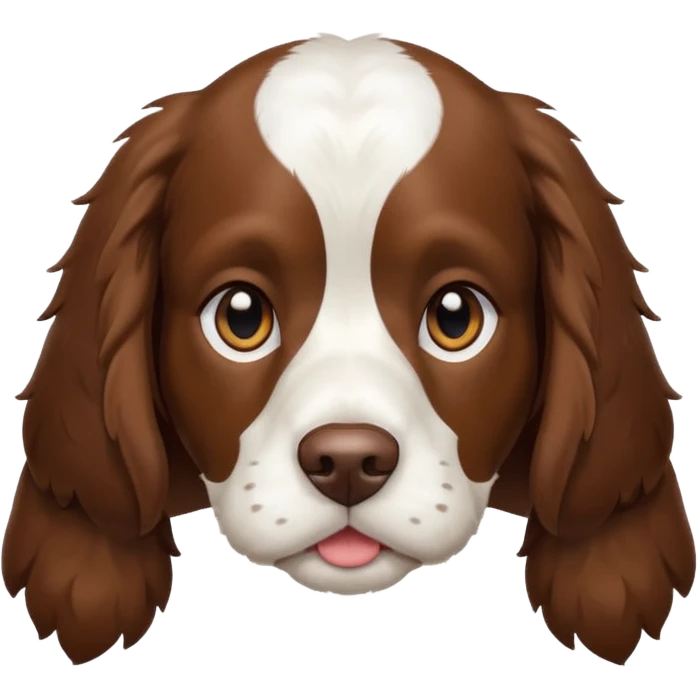 White and brown springer spaniel  emoji