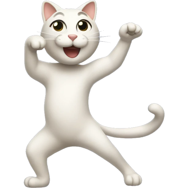 cat dancing with muic emoji