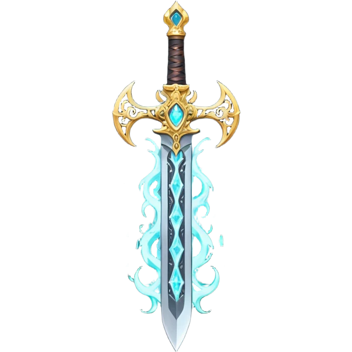 magical greatsword with a Eldritch black fire powers in it emoji
