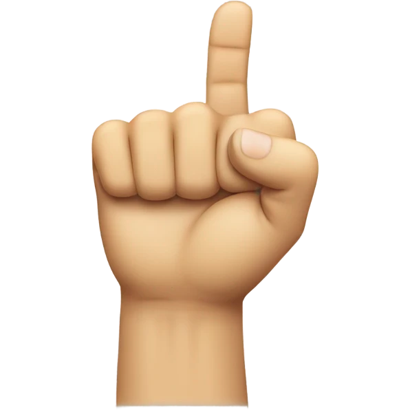 a fist facing up with index finger extended emoji