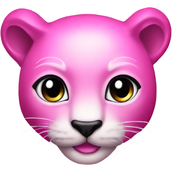 Pink ombre full body panther with glitter  emoji