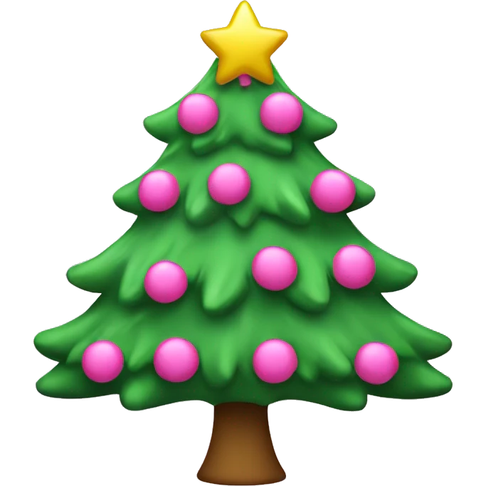 Pink Cutsey Christmas tree emoji