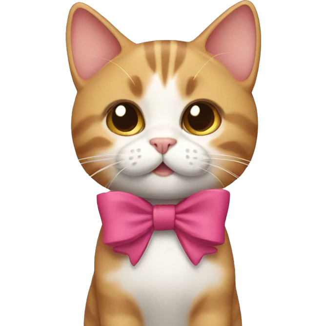 Cat with a bow emoji