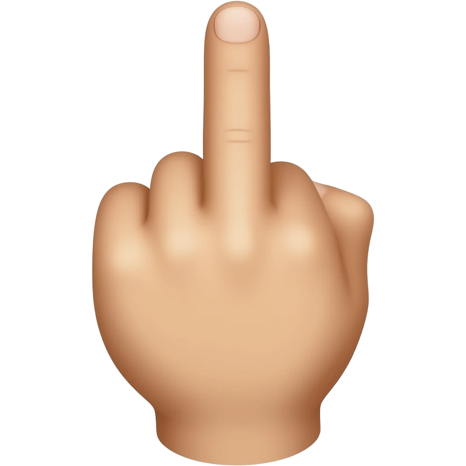 Flipping the middle finger emoji