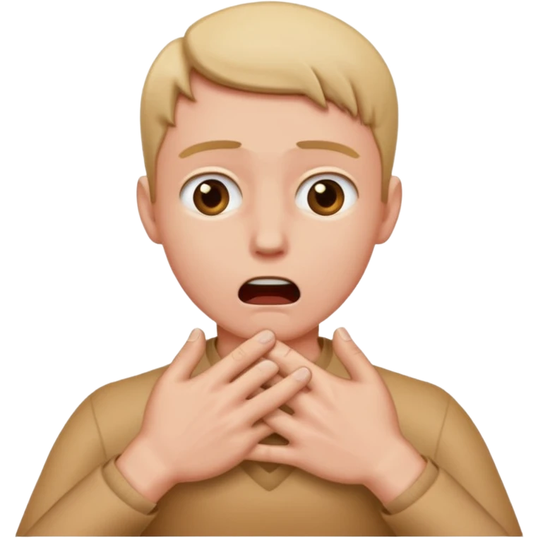 two hands making a choking gesture emoji