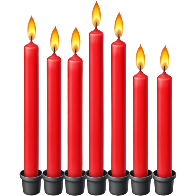 red candles emoji