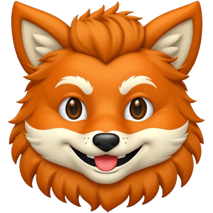 Diseña un Zorro mascota saludando  emoji