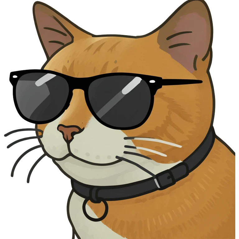 Cat with sunglasses emoji