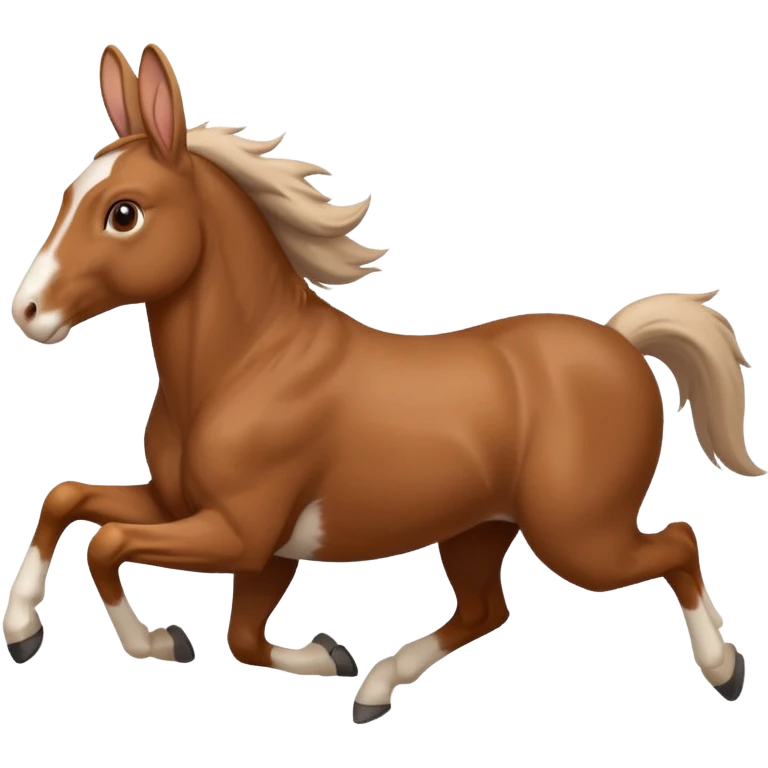 Exciting rabbit galloping horse emoji