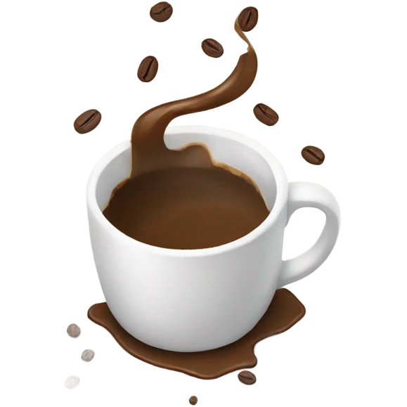 spilled cup of coffee emoji