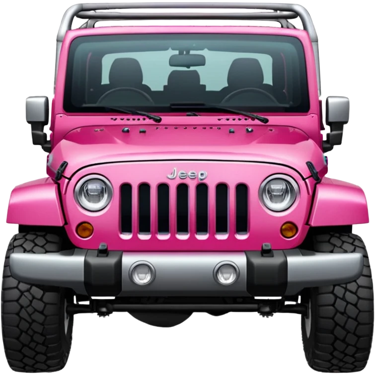 Raspberry pink jeep wrangler 4 door Sahara  emoji