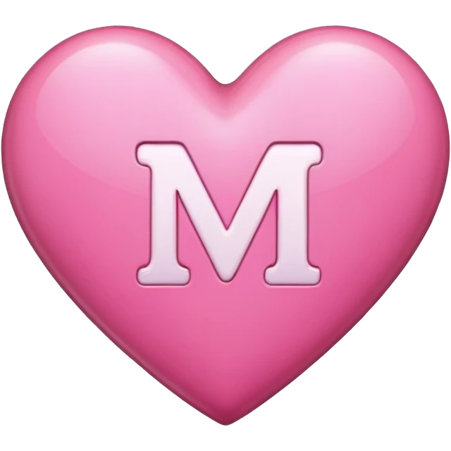 pink heart with an M in the middle emoji