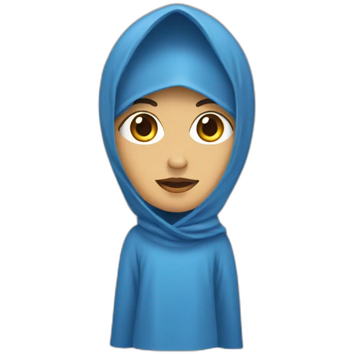 blue burqa emoji