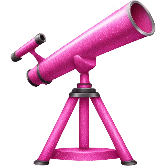 Pink telescope with glitter  emoji