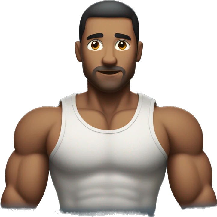 A muscled man that works in TV  emoji