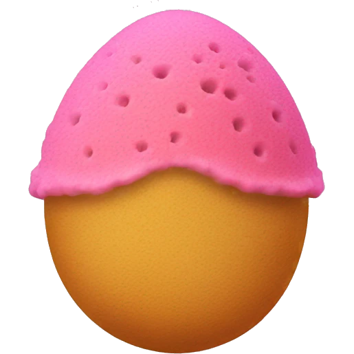 Pink egg sponge emoji