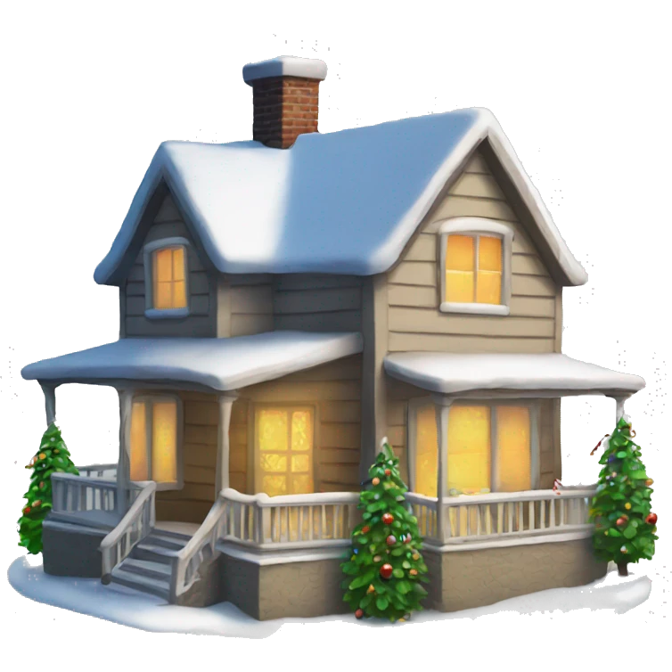 Christmas house emoji