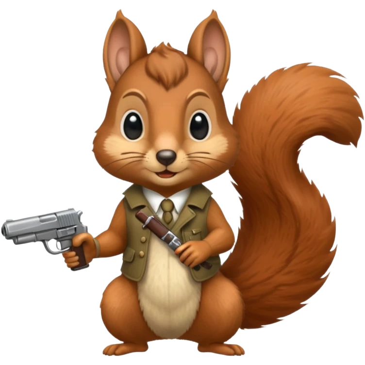  squirrel with pistol  emoji