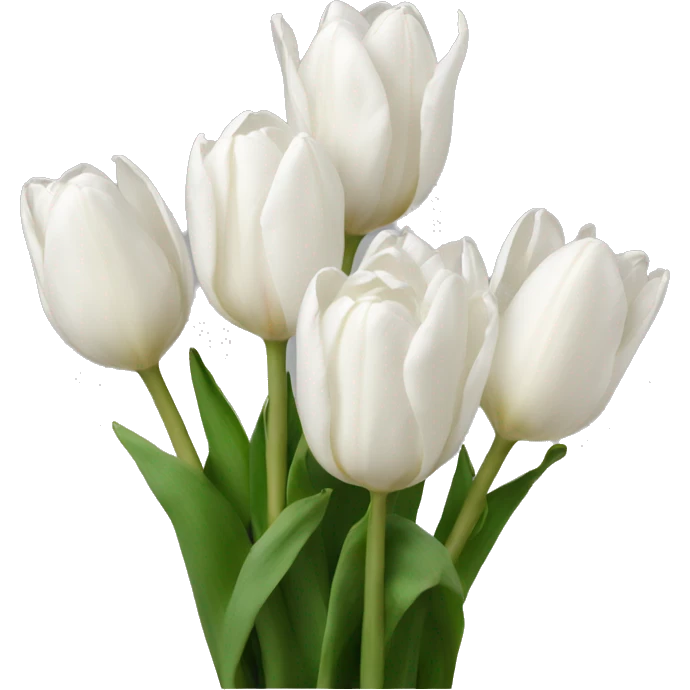 white tulips emoji