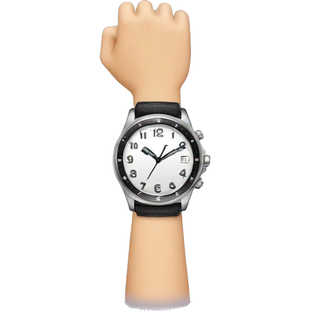 Closed wrist with watch emoji