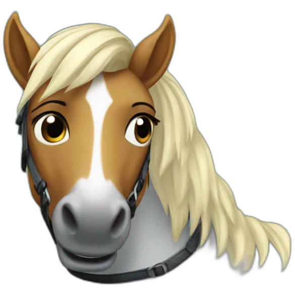 un poney sur chien emoji