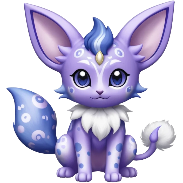 Shiny Exotic Cute Adorable Majestic Espeon-Espurr-Meowstic-Hybrid-Creature with pattern-markings emoji